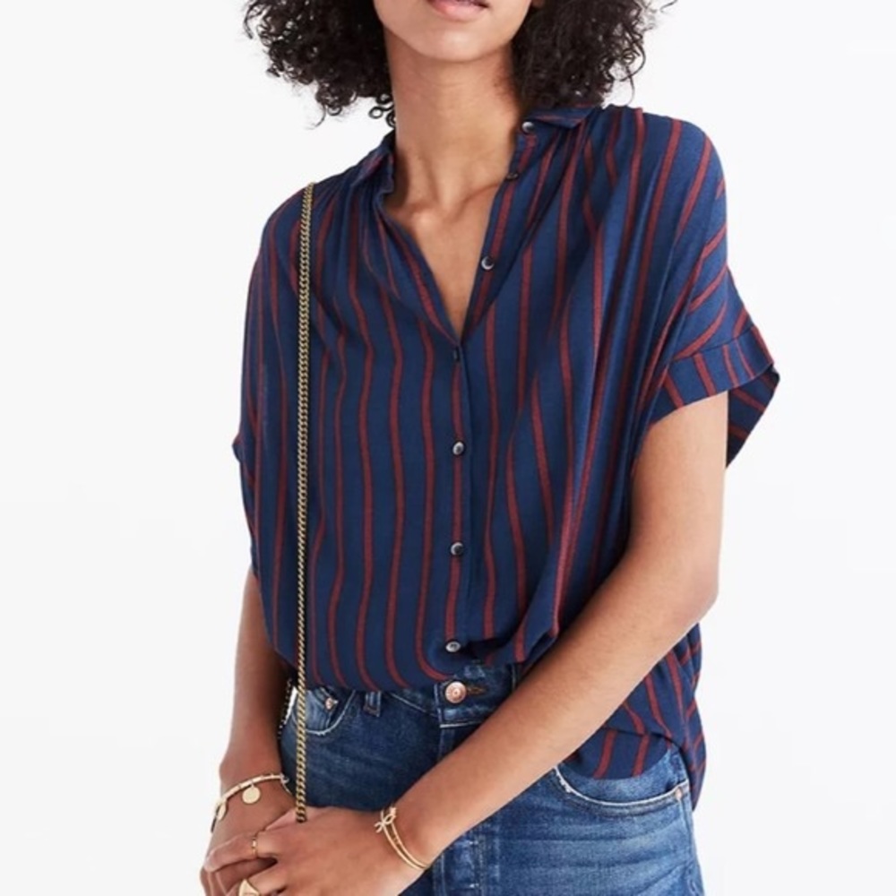 Madewell central drapery shirt in Cornelia stripe